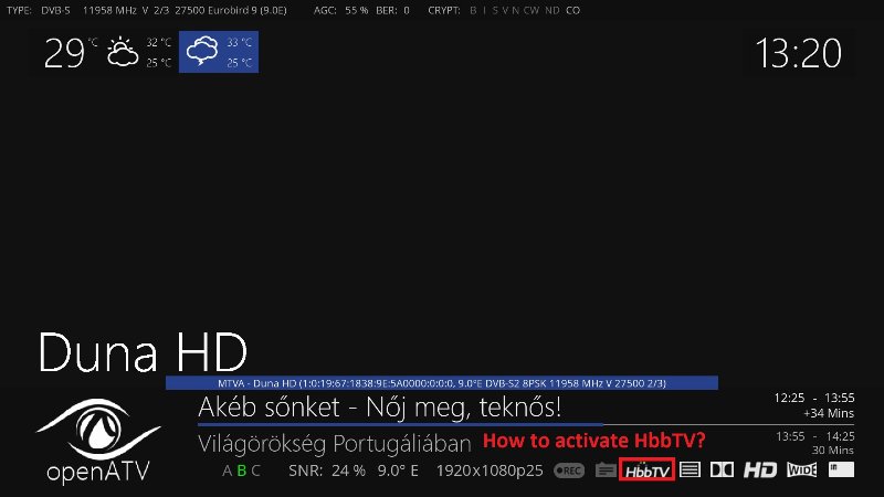 how to activate HbbTV