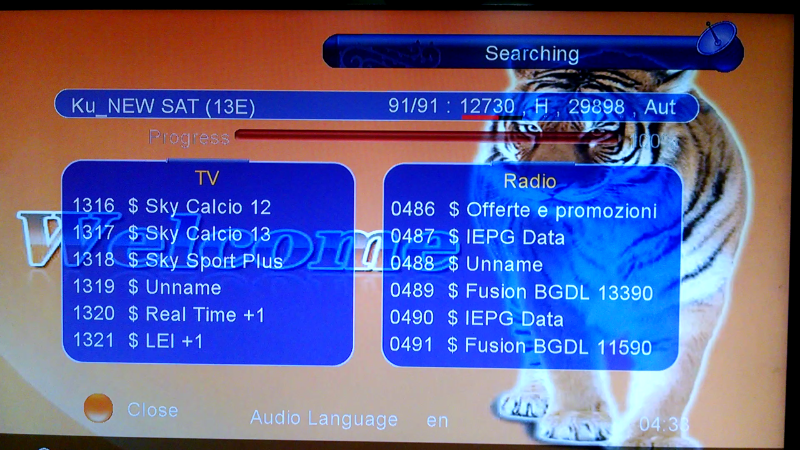 1812 Channels on Blind Scan search of HotBird today at 7:35 pm