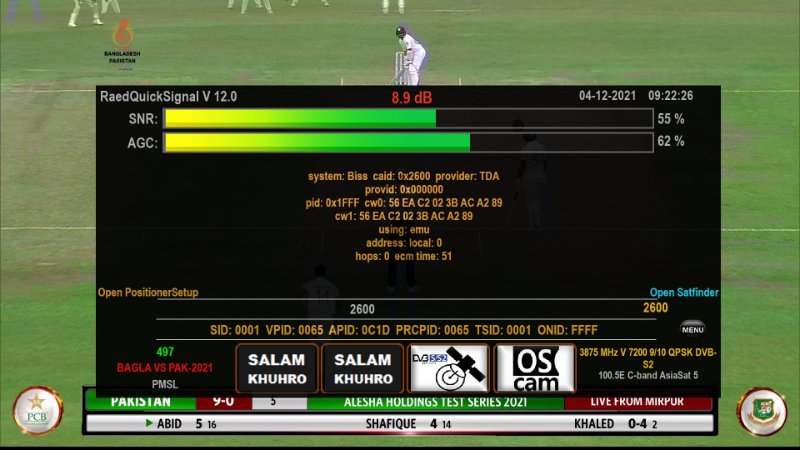 PAK vs BAN FEED @ 100.5E